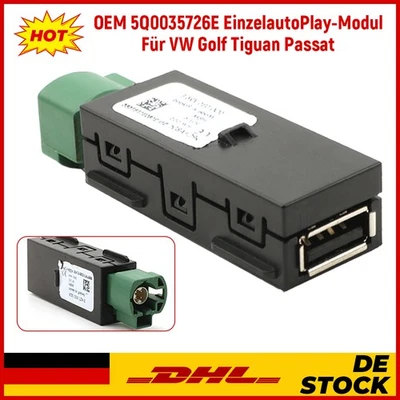Per VW Golf 7 Auto5Q0035726E MIB2 USB Carplay Media Switch Installazione Connettore - Immagine 1 di 4