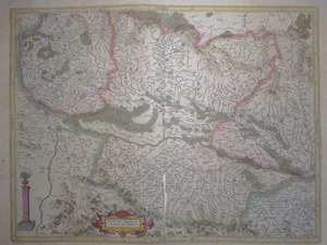 Alsatia Suntgoia Brisgoia - Elsass Breisgau Mercator kol. Kupferstich Karte 1630 - Picture 1 of 5