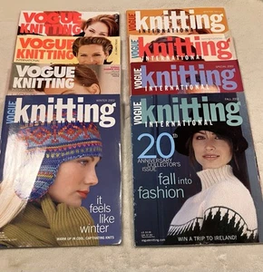 Lot Of 8 Vogue Knitting International Fashion Pattern Magazines 1996 - 2002 Y2K - Picture 1 of 9