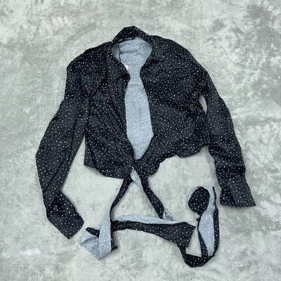 Blusa de mujer Zara transparente a lunares con lazo delantero L 6675 Foto 1 de 4