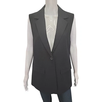 Steve Madden Mujer Blazer Chaleco Talla Mediana Negro Informal Trabajo Oficina Chaqueta Foto 1 de 4