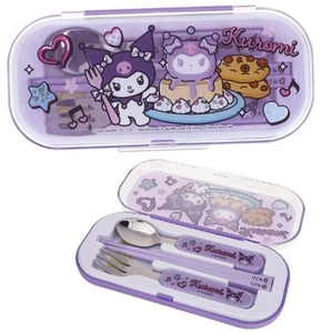 Juego de cubiertos Kuromi Devil tenedor cuchara palillos utensilios cubiertos cubiertos niños - Imagen 1 de 6