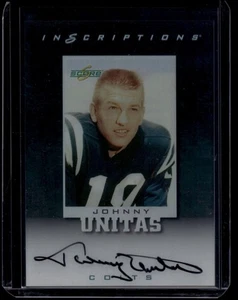 1999 Score Supplemental Football Johnny Unitas #JU19 Inscriptions Auto - Picture 1 of 2