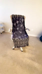 Venus Maxi Röhre Boho Blumen Kleid blau mit Seitenschlitz Größe S - Bild 1 von 5