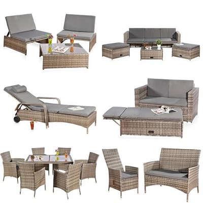 Gartenmöbel Gartenliege Möbel Rattan Loung Gartenbank Sitzgruppe Sitzmöbel Set - Bild 1 von 4