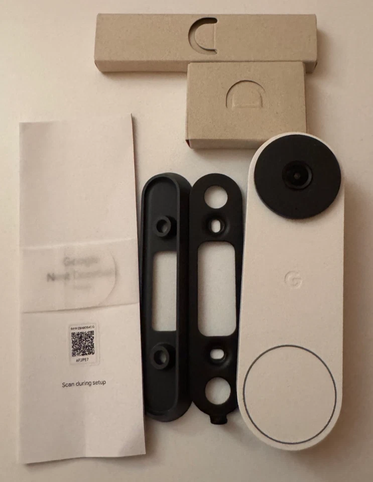 Timbre Google Nest 2K - Inteligente Cableado 3ª Generación con Gemini G6PPP (Nieve) Nuevo Sin Caja Foto 1 de 1