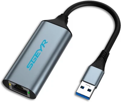 SGEYR USB 3.0 to Ethernet LAN Adapter RJ45 1000Mbps For Windows, Mac, OS/Linux - Image 1 of 4