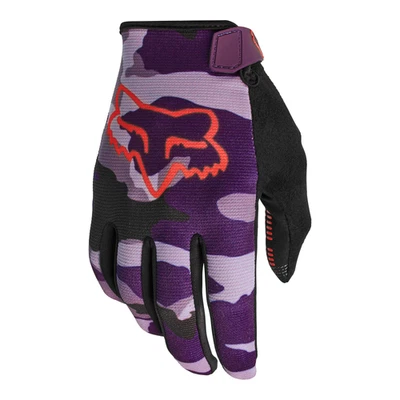 Guantes de bicicleta Fox Racing Ranger camuflados púrpura oscuro grandes para mujer Foto 1 de 2