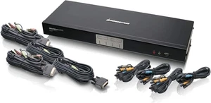 IOGEAR GCS1784 4-Port Dual-Link DVI KVMP Switch mit 7.1 Audio und Kabeln - Bild 1 von 5