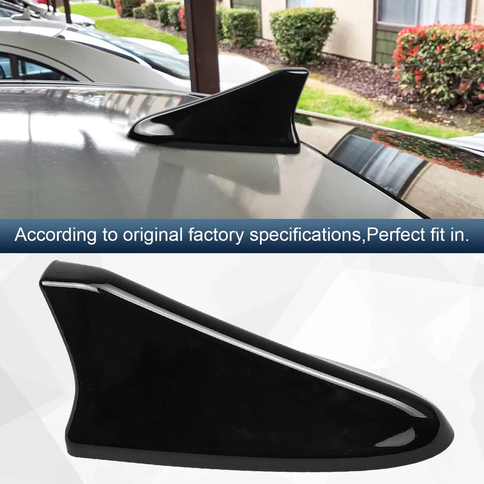 Cubierta aérea AM/FM de aleta de tiburón negra brillante para Genesis Sedán G80/Cupé Foto 1 de 4