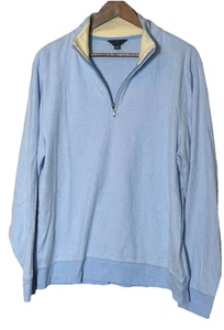 Brooks Brothers Herren L Himmelblau 1/2 Half Zip St Andrews Links Golf Performance - Bild 1 von 10