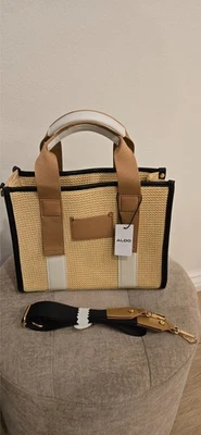 Brand New Aldo Light Brown Tote Bag With Adjustable Crossbody Strap - Image 1 of 4