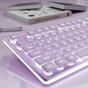EWEADN GX710S Backlit Computer Keyboards, Wired USB Keyboard with White Backl... - Picture 1 of 7