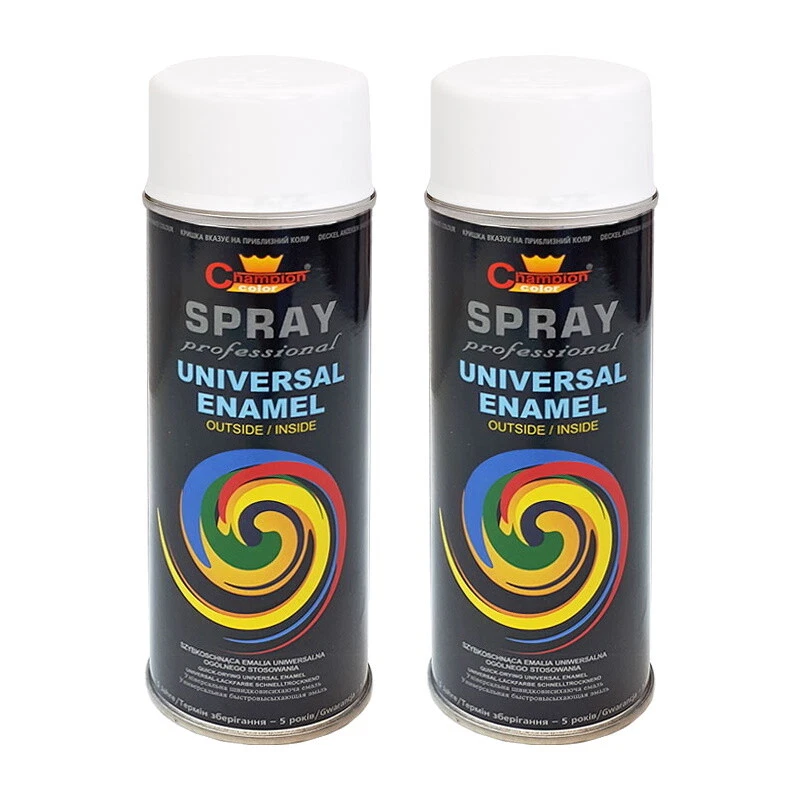 2x LACKSPRAY 400ml  RAL 9010 Reinweiß matt Sprayfarbe Sprühfarbe  - Bild 1 von 1