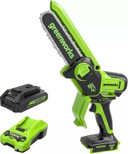 6" Brushless Mini Chainsaw, Small Cordless Handheld Saw, 2.0Ah Battery and Charg - Picture 1 of 7