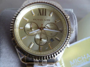 Michael Kors MK8281 Lexington Chronograph goldfarben Edelstahl - Herrenuhr - Bild 1 von 14