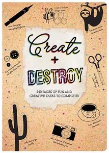 Create + Destroy Activity Book 240 Pages of Fun and Creative Tasks New Gift All - Picture 1 of 7