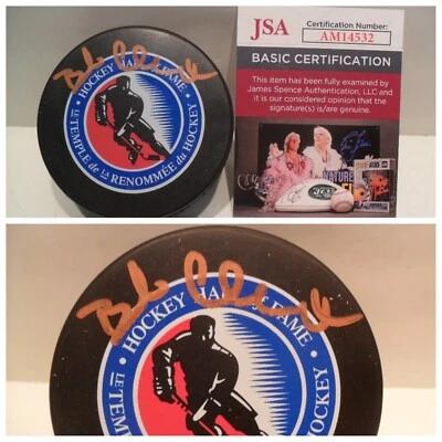 Bobby Clarke Autografiado Firmado Salón de la Fama Puck Certificado de Autenticidad JSA Philadelphia Flyers Foto 1 de 3
