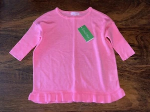 Lilly Pulitzer Girl SMALL 4-5 Pink Sunset TIERNEIGH SWEATER Mini Pullover NWT - Picture 1 of 4