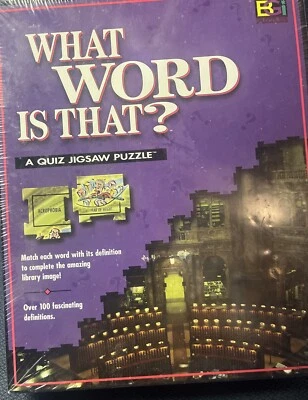 What Word Is That? Quiz Trivia Jigsaw Puzzle Vintage 1997 19x24 252pc Sealed - Image 1 of 2