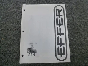 Effer 88N Knuckle Boom Truck Crane Load Lifting Capacities Chart Manual - Picture 1 of 1