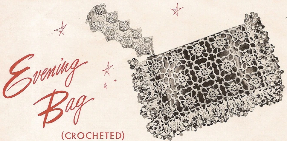 Vintage Evening Bag Purse CROCHET PATTERN ONLY - Image 1 of 1