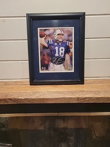 Signed Peyton Manning Colts 8"x10" Photo Steiner Authentic COA Frame is 13"×16"  - Picture 1 of 11