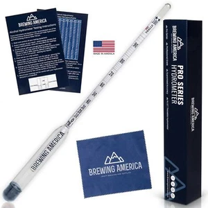 Alcohol Hydrometer Tester 0-200 Proof & Tralle Pro Series Traceable - Distill... - Picture 1 of 9