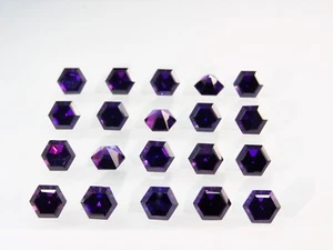Amethyst 8.5x8.5mm Hexagon Cut Loose Stones Cubic Zirconia Gemstones - Picture 1 of 6