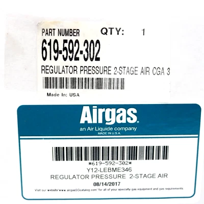 Regulador de presión de gas de aire de 2 etapas CGA 3 Y12-LEBME346 3500 PSI Foto 1 de 4
