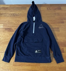 Reebok Youth Small Hoodie 6/7 Navy Blue Pullover Athletic Wear Sweatshirt Sports - Picture 1 of 8