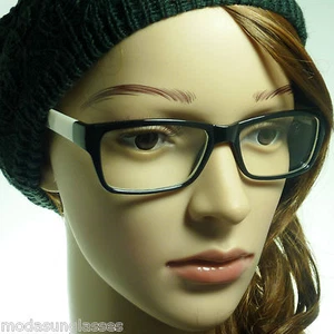 NERD Eyewear Stripe Rectangle Men Women Fashion Frame Clear Lens Eye Glasses NEW - Picture 1 of 2