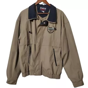 Vintage Bayer Aspirin Plant Worker Jacket XL Embroidered Workwear Safety Mens - Picture 1 of 9