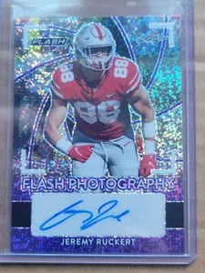 Jeremy Ruckert 2022 Leaf Flash Photography Autograph 4/20 FP-JR1 Football Card - Picture 1 of 10