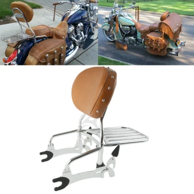 12" Backrest Sissy Bar Luggage Rack Fit For Indian Chief Vintage 2014-2018 2015 - Image 1 of 4