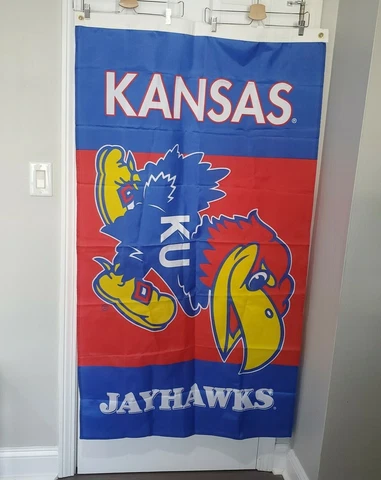 Kansas Jayhawks Banner Vertical Flag 34" X 62" Cover