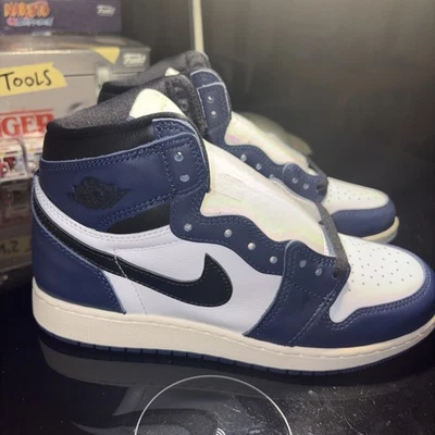 Jordan 1 Retro Alto OG Azul Marino Medianoche Para Hombre DZ5485-401&GS FD1437-401 Foto 1 de 4