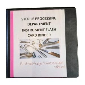3 Set Cengage Surgical Instrument Flash Card Binder Laminated Sterile Processing - Picture 1 of 6