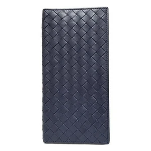 Auth BOTTEGA VENETA Intrecciato - Dark Navy Leather S********* Bill Holder - Picture 1 of 5