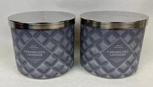 2 Bath & Body Works Caramelized Lavender 3 Docht große Duftkerzen - Bild 1 von 3