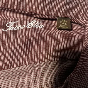 NWT Tasso Elba Men’s Long Sleeve Button Port Red Woven Size XL 17-17.5 Cotton - Picture 1 of 8