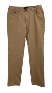 Lafayette 148 New York Pants Womens 10 Tan Khaki Chino Straight Leg Dressy Work - Picture 1 of 7