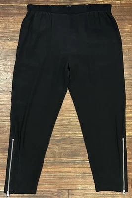 Pantalones al tobillo All Saints para mujer talla 6 Helena 100 % seda con cremallera Foto 1 de 4