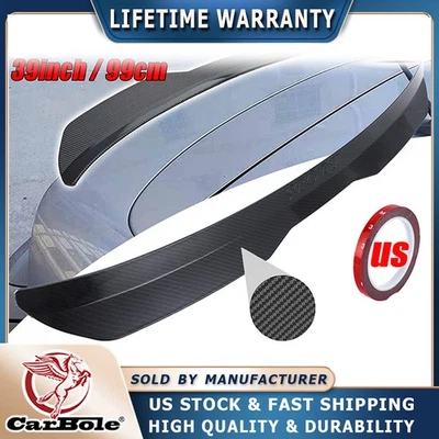 Alerón trasero del maletero del coche nuevo fibra de carbono labio modificado ajuste universal Foto 1 de 4