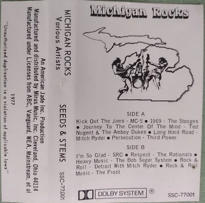 Michigan Rocks Cassette 1977 Compilation Seeds & Stems - Image 1 of 4