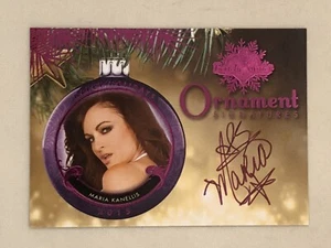 Bench Warmer Holiday Maria Kanellis Pink Ornament Autograph Card Benchwarmer - Picture 1 of 2