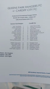 QPR U21 v Cardiff City U21 - Picture 1 of 1
