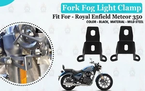 MS BLACK FORK FOG "LIGHT CLAMP FOR ROYAL ENFIELD METEOR 350" - Foto 1 di 7