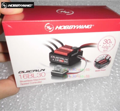 Hobbywing QuicRun WP 16BL30 Brushless speed controller 30A ESC for Trucks 1/16th - Image 1 of 4