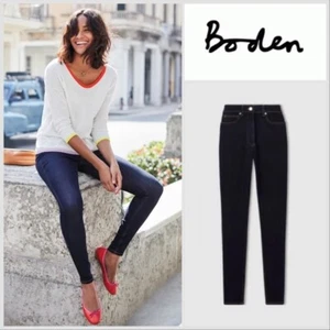 BODEN The Mayfair Modern Skinny Dark Blue Denim Jeans UK 8 P - Petites W26 L26 - Picture 1 of 15